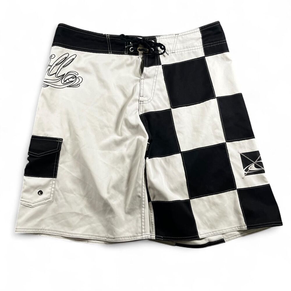 Quiksilver Men's White and Black Shorts